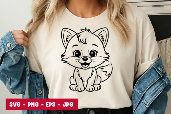 Adorable Baby Cat Cartoon Face SVG PNG