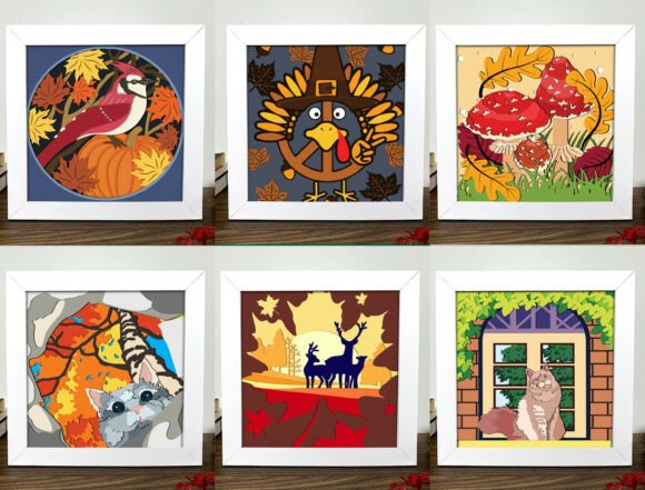 Autumn and Thanksgiving Paper Cut Set