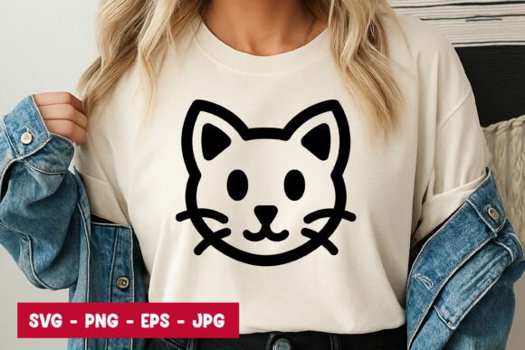 Cartoon Cat Face Outline SVG Review