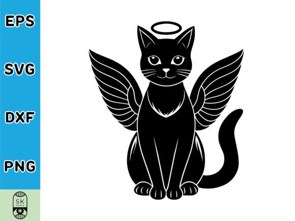 Cat Angel Wings Svg Vector T-shirt
