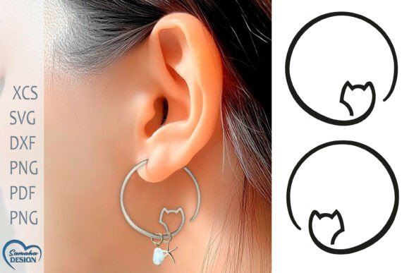 Cat Earrings Laser Cut. Boho Earrings.