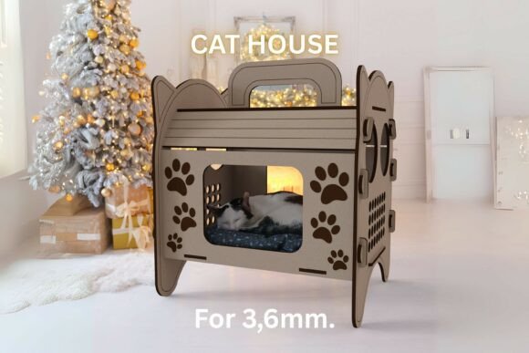 Cat House Laser Cut File
