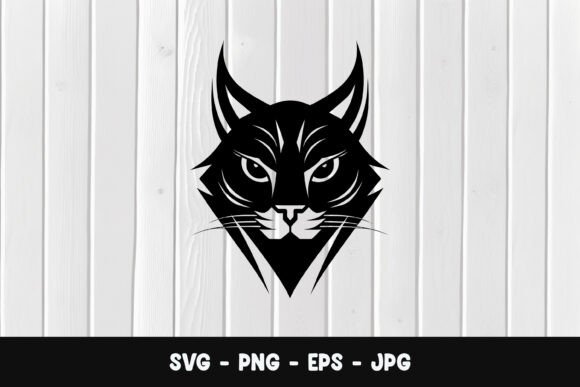 Cat Mascot Face SVG PNG