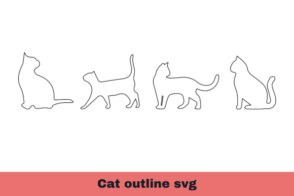 Cat Outline Silhouette Svg