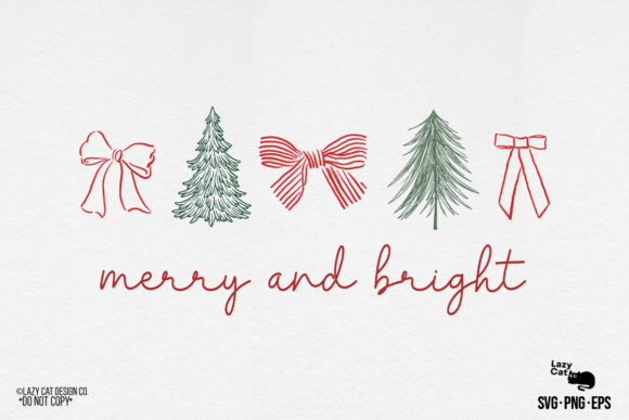 Christmas Tree Coquette Bow SVG PNG