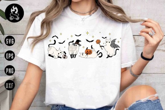 Cute HalloweenCats Clipart Svg,Black Cat