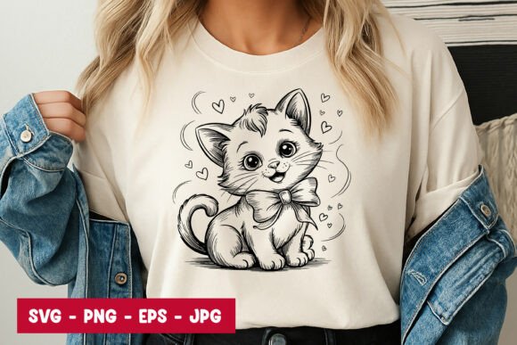 Cute Kitten Birthday Celebration SVG PNG