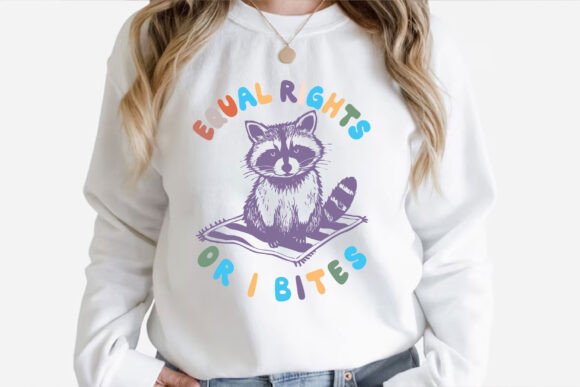 Equal Rights or I Bites SVG Feminist Cat