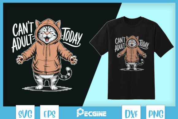 Funny Lazy Cat Sarcastic Sassy SVG