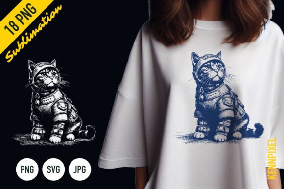 K-9 Cat Retro Shirt SVG PNG