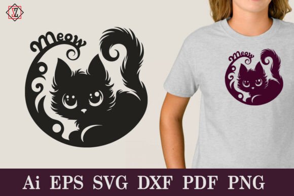 Kitten Meow Vector Clipart SVG