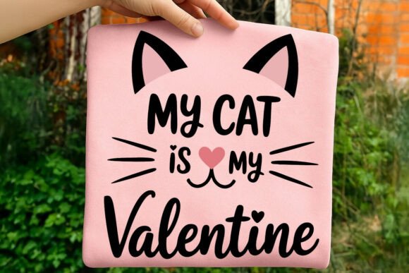 Love Quote Cat Valentines Day Svg Png