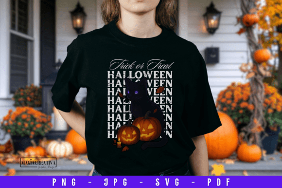 Mystical Cute Cat Tee PNG SVG