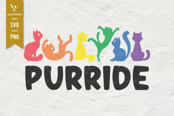 Purride Pride Cat Pride Month SVG PNG