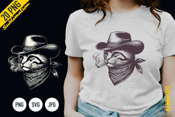 Review: Cowboy Cat Smoking Shirt SVG PNG
