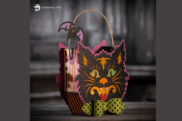 Scaredy Cat Lantern Treat Basket SVG